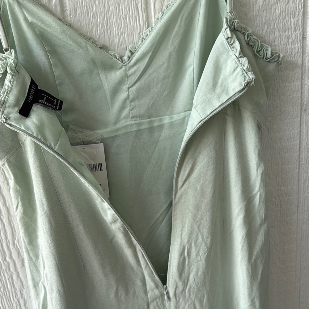 New Forever 21 Light Sage Green Slip Dress sz S - Picture 5 of 6